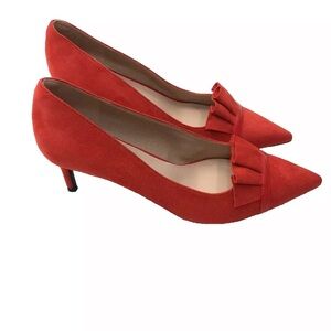 Ruffle Pointed Toe Heels Shoes